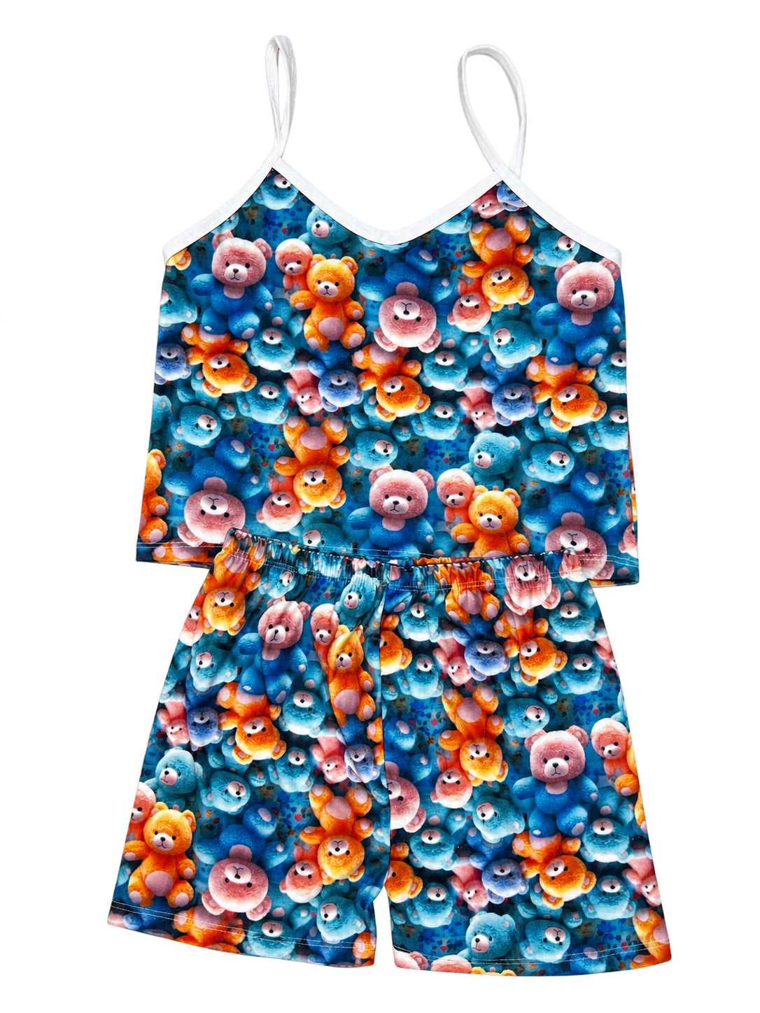 ست تاپ و شورتک تدی خرسی فانتزی زنانه ودخترانه🧸�