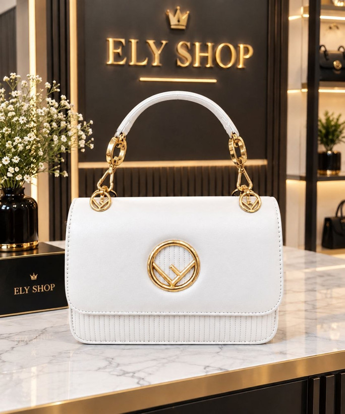 👜 کیف دستی زنانه سفید مجلسی